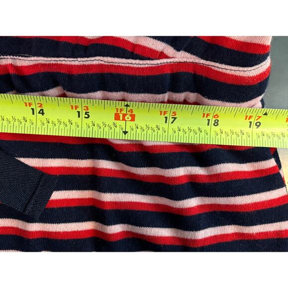 Popsugar Romper Womens XL Shorts Striped Red White & Blue Drawstring Sleeveless - Picture 6 of 7